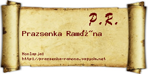 Prazsenka Ramóna névjegykártya
